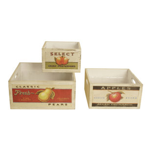 WaldImports Solid Wood Decorative Bin