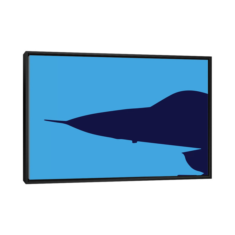 «F-16 Nose» par 08, impression sur toile, H 18 po x l 26 po x P 1,5 po, Toile avec cadre noir, Pas de tapis