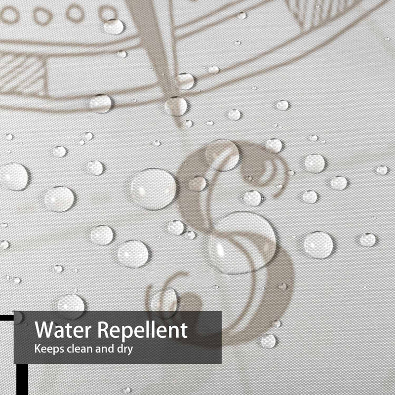 Rideau de douche imperméable à l'eau avec 12 crochets MarinerMuse, L 72 po x l 84 po