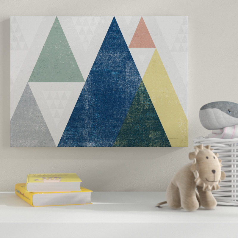 Art sur toile Guarani «Mod Triangles I Soft Crop», H 12 po x l 19 po x P 2 po