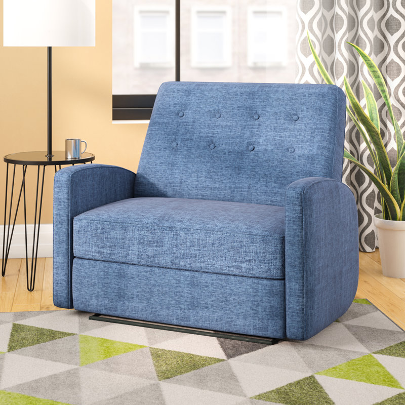 Lieb Upholstered Recliner, Muted Blue