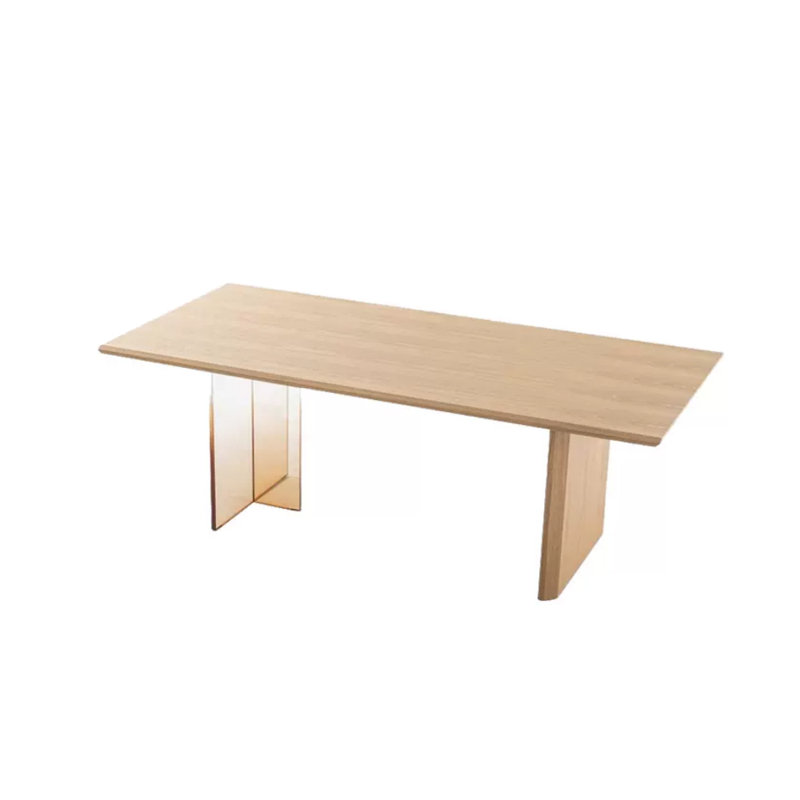 Kailee Oak Solid Wood Dining Table, 31.49" W x 62.99" L