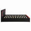 Structure de lit de jeu hydraulique moderne pour grand lit, lit plateforme Cyberpunk Esports Design pour joueurs, noir et rouge