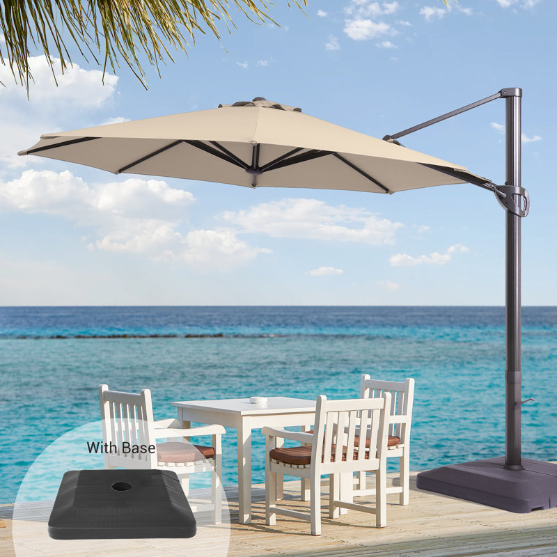 Parasol en porte-à-faux octogonal 11 'Erwina, Sable