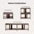 Clybourn 55" TV Stand For Tvs Up To 65" Modular TV Console Entertainment Center With LED Light Ample Storage And Fluted Doors-319196660