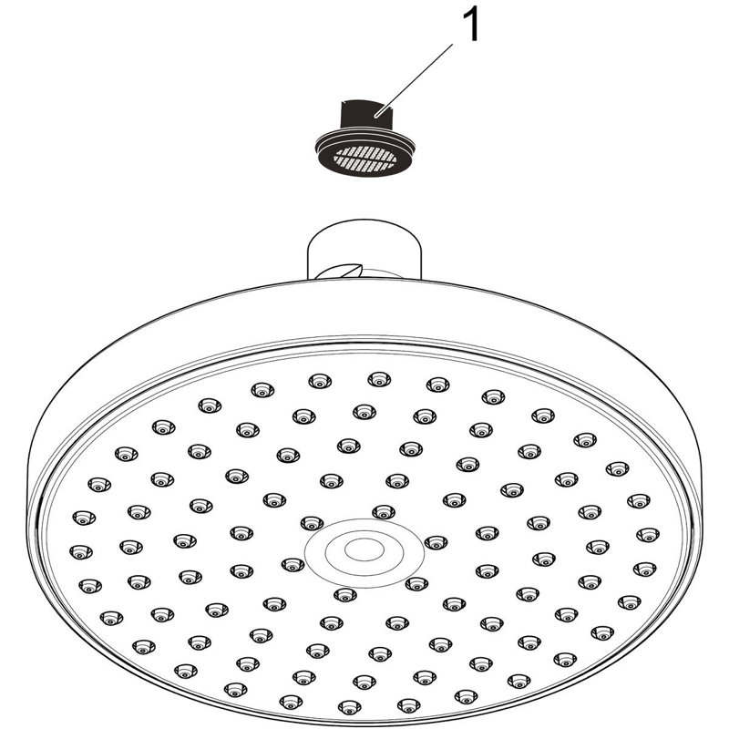 Pomme de douche Raindance S 150 1jet, Nickel brossé