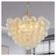 Lustre moderne en forme de grappe dorée avec globes en verre transparent fileté - Luminaire suspendu réglable pour salle à manger et îlot de cuisine
