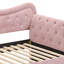 Lit de jour simple rembourré beige avec lit gigogne-1479803895