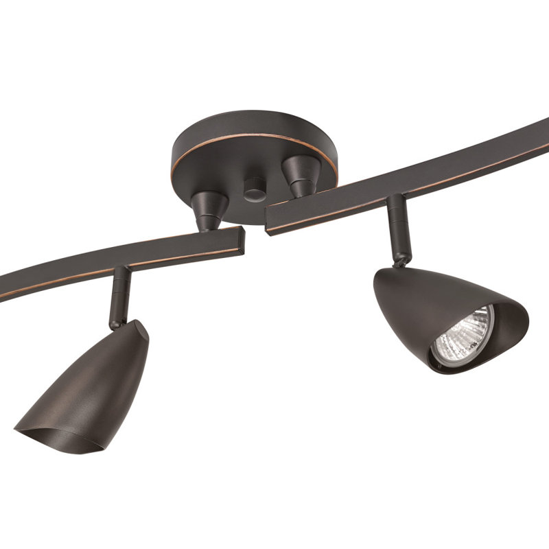 Ensemble de rail d'éclairage 6 lumières Grayson, Bronze huilé