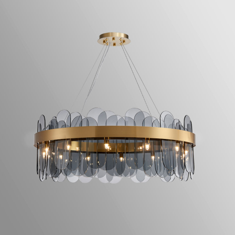 Lustre 10 lumières DEL Pellenberg, H 12 po x l 40 po x P 40 po