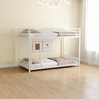 Metal Bunk Bed/ Heavy-Duty Sturdy Metal/ Noise Reduced/ Safety Guardrail/No Box Spring Needed