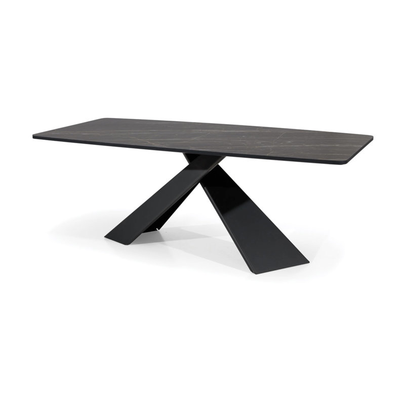 Daleisha Metal Base Dining Table, 75cm  H x 240cm L x 100cm W