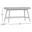 Bureau d'écriture à tréteaux en bois massif et manufacturé l 50 po avec 3 tiroirs Andersen-73155117