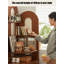 Armoire d'angle en bois massif de style rétro