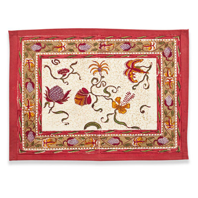 Set of 6 Fleurs des Indes Placemats