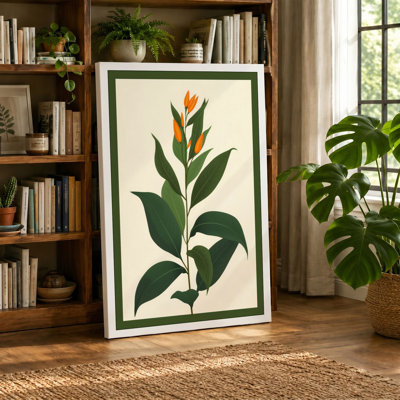 Tropical Bloom Study Botanical - Wrapped Canvas