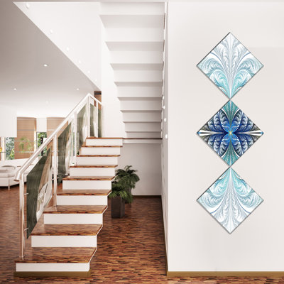 « light blue vitrail », reproduction d’impression sur toile, reproduction d’art à multiples images sur toile