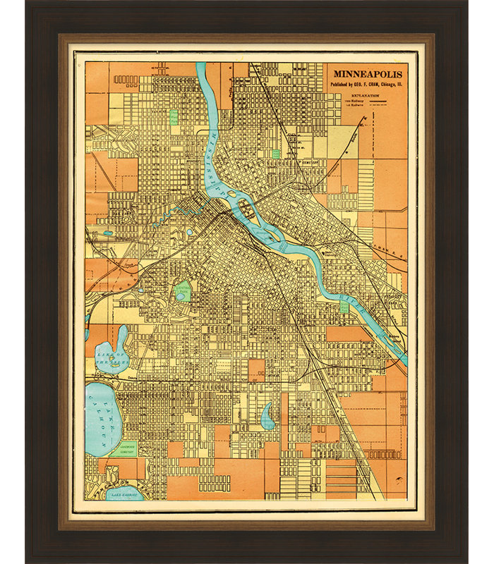 Custom Map Of Minneappolis Print