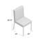 Chaise d'appoint rembourrée en velours Sansa-24010587-24010590