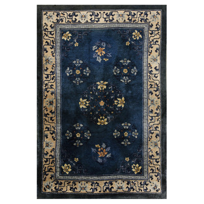 Tapis noué en soie rétro