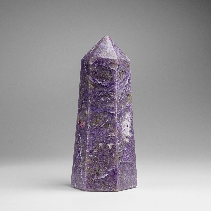 Genuine Polished Lepidolite Point From Madagascar (1.3 Lbs)