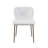 Cupp Modern Upholstered Dining Chair With Performance Fabric And Antique Brass Legs - Set Of 2