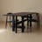 Nordic style black solid wood dining table-107770387