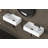 MEJE 16-Inch Wall Hung Basin Sink Combo, Small Cloakroom Basin, Rectangle Ceramic Bathroom Wash Basin - Left Hand Sink Set (Include Faucet & Pop-up Drain)