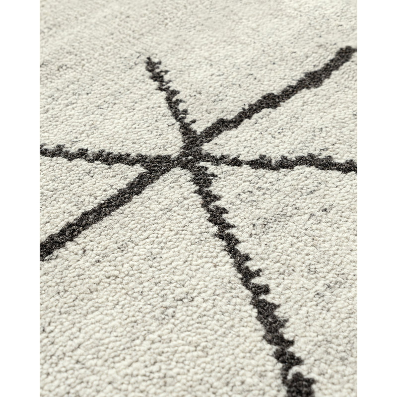 Organic Hand Knotted Geometric Area Rug, Rectangle 8' x 10'