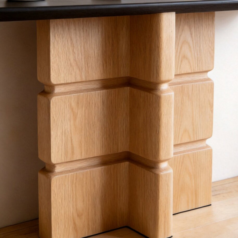 Solid Pine Modern Console Table, 29.53" H x 62.99" W x 13.78" D