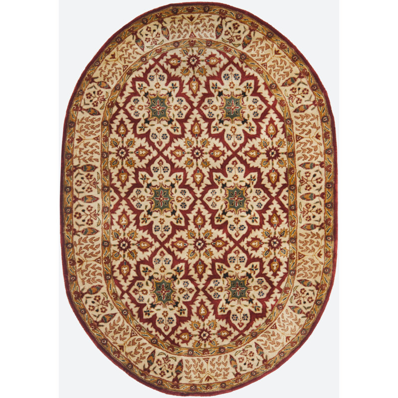 Evie New Zealand Wool Oriental Rug, Oval 5' x 8'