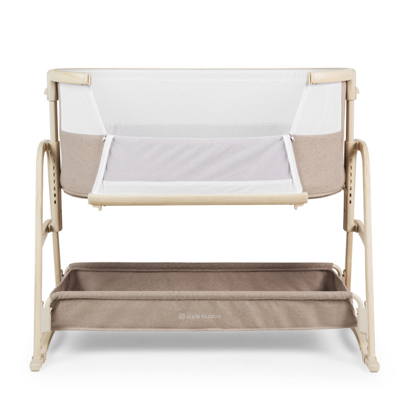 Bubba&Me Luxe Bedside Crib – Stone, Biscuit