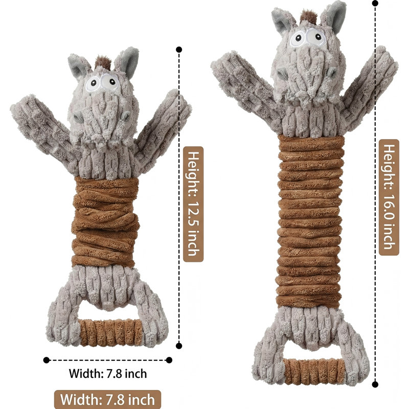 Peluche Squeaky Durable Donkey