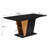 Extendable Dining Table With Built-In Storage, Wooden Table With Sturdy Metal Frame And MDF Base, Adjustable Tabletop-1705656215-1705656218