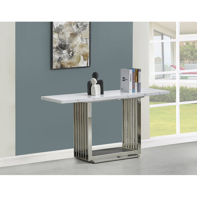Finli 60'' Console Table, Silver