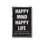 Happy Mind Happy Life 18 Inch x 24 Inch Novelty Aluminum Sign