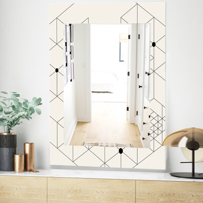 Miroir mural triangulaire spacy sphères 1