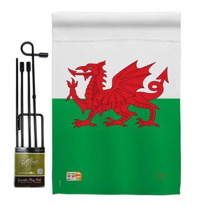 Double Sided 18.5'' H x 13'' W Polyester Flag Set