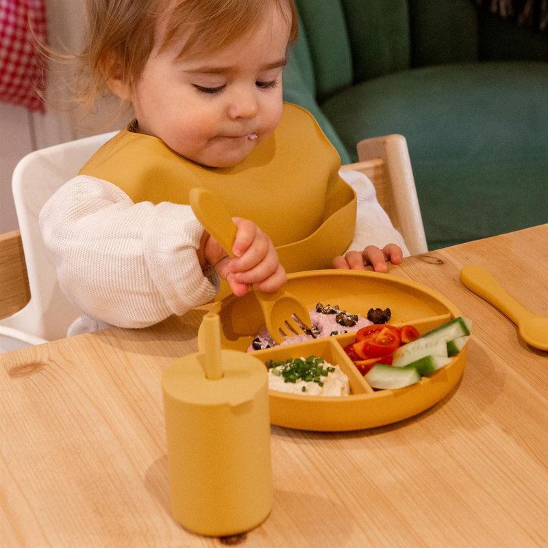 Tiny Dining 170ml Silicone Travel Tumbler, Yellow