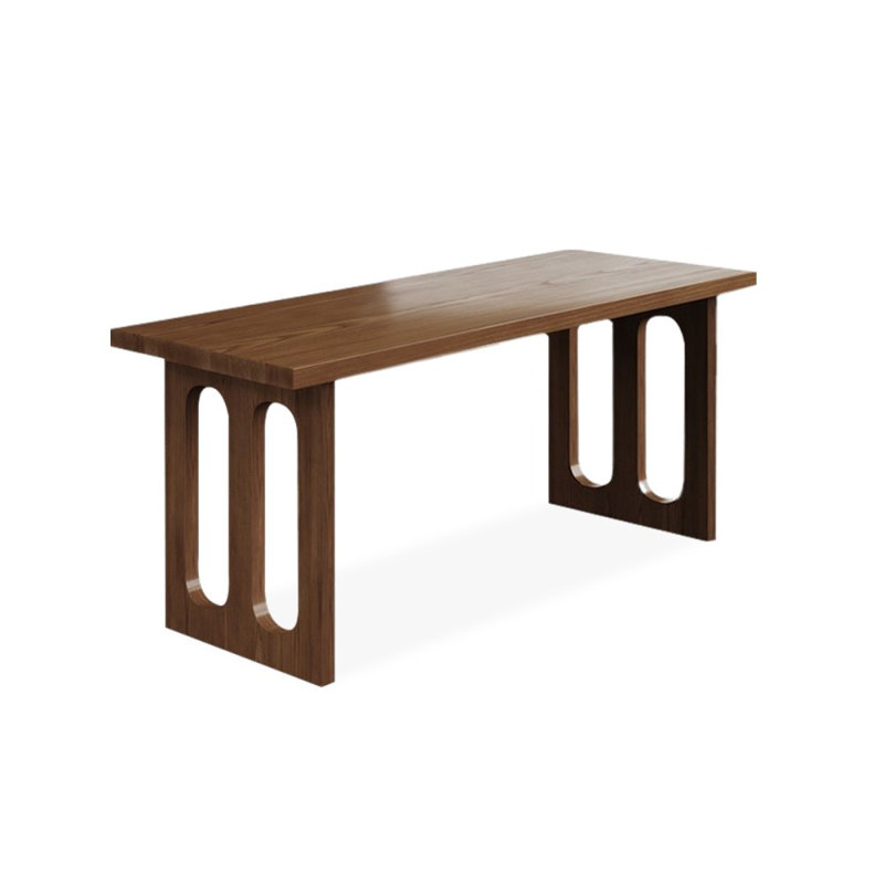 Bureaux rectangulaires en bois massif noyer clair, H 29,53 po x l 55,12 po x P 23,62 po