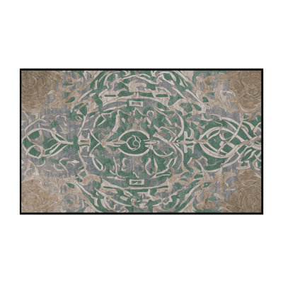 Machine Washable Gray Area Rug GSIX03693