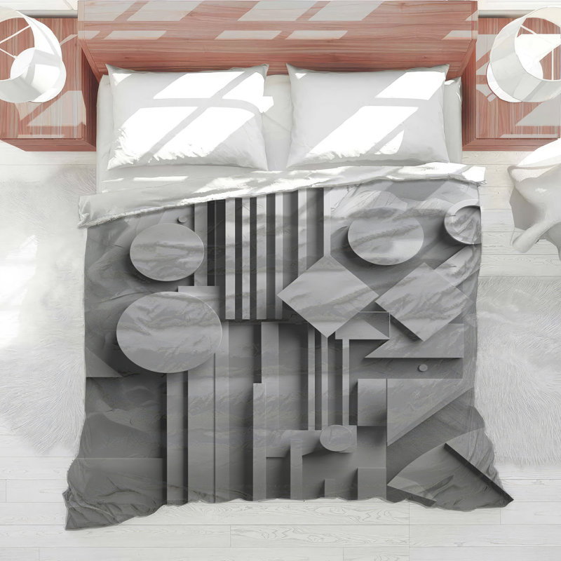 Geometric Shapes Composition Comforter, Twin Extra Long