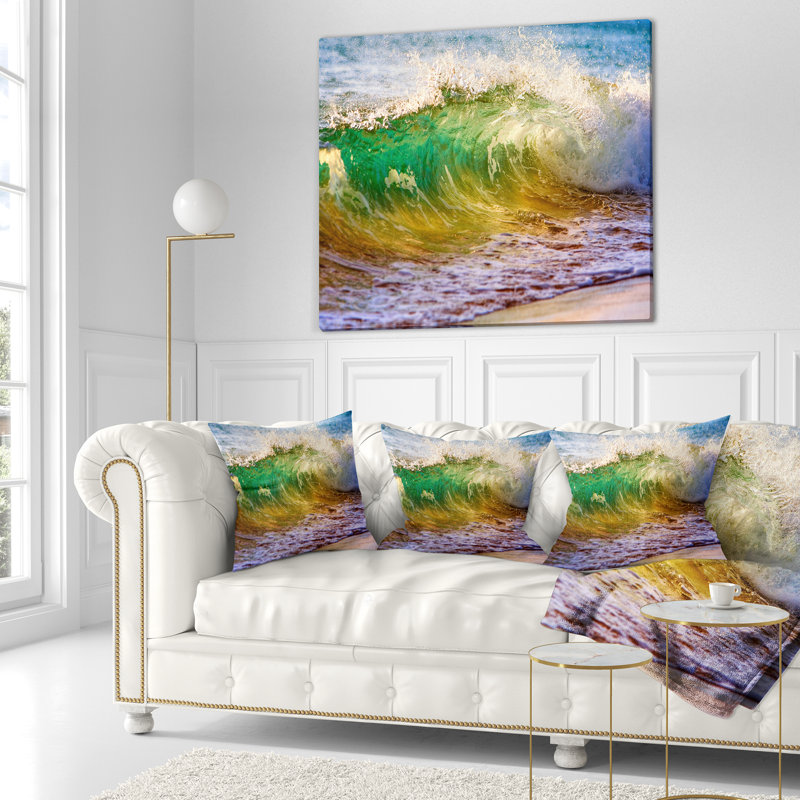 Coussin Ocean Turning Green - Sea & Shore, Rectangulaire, 12 po x 20 po
