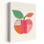 Modern Abstract Apple Abstract Bold Colorful Fruit Landscape Wall Art Print 1 Piece Wrapped Canvas Wall Art-389856150