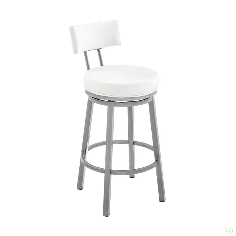 Tabouret de bar pivotant en similicuir Yandra