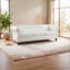 Élégant canapé Chesterfield à accoudoirs roulés de 84,65 po en cuir de polyuréthane blanc intemporel pour des espaces de vie confortables-1148719697
