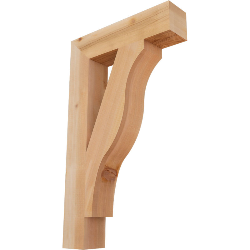 Support de bloc Funston, Cèdre rouge de l'Ouest (lisse), H 30 po x l 3,5 po x P 18 po