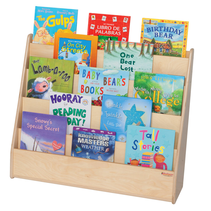 Book Display Stand, 29" H x 30" W x 15.5" D, Natural