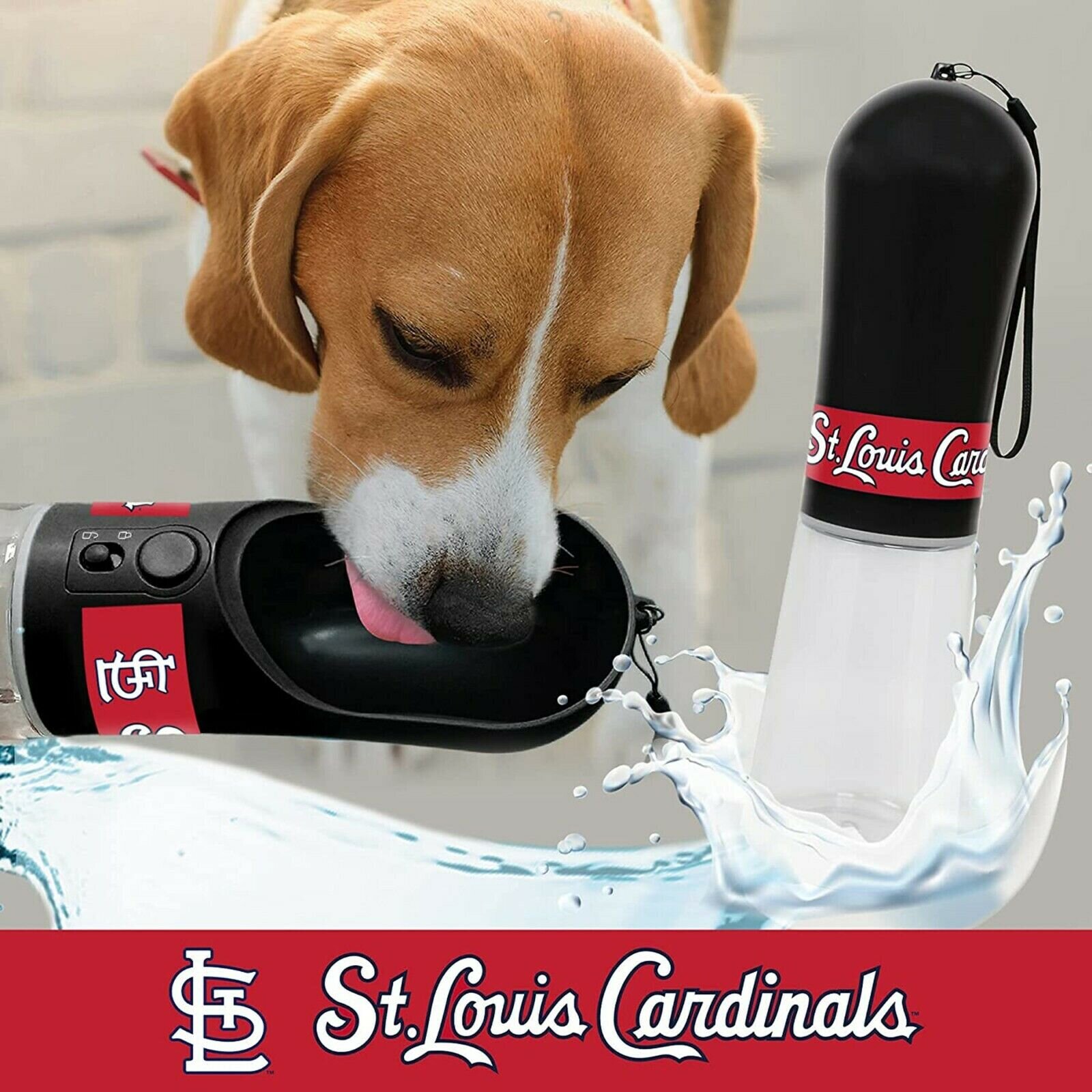 Pets First MLB St. Louis Portable Dog Water Bowl
