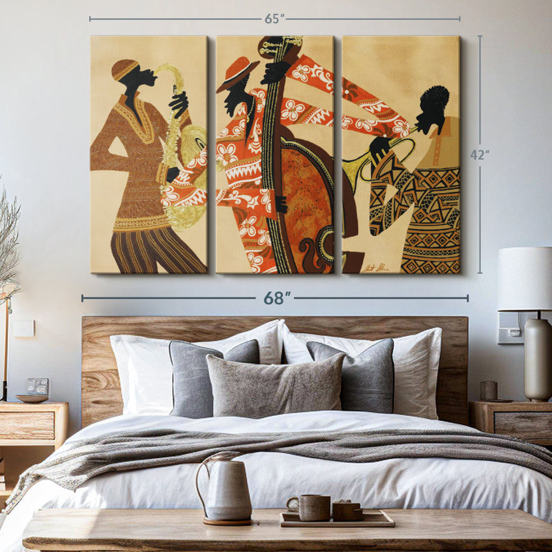 «All That Jazz Wall Art» sur toile, H 42 po x l 65 po x P 1,25 po